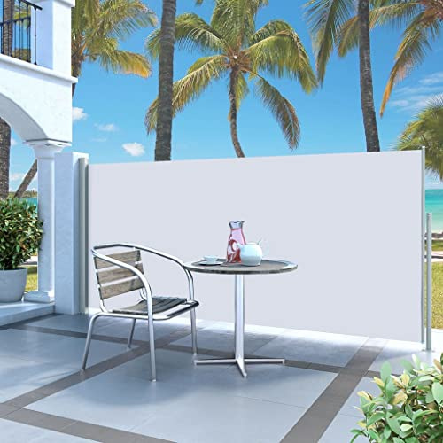 ZQQLVOO Sichtschutz Zaun Seitenmarkise Balkonmarkisen Balkonsichtschutz Markise Balkon Ausziehbare Seitenmarkise 140x300 cm Creme