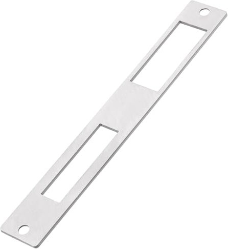 EMSea 1x Piastra Per Porta Piatta In Acciaio Inossidabile 172 Mm X 23,7 Mm Per Maniglia Della Porta Catenaccio Piastre Di Sicurezza Per Porta Esterna Apriporta Elettrico Argento (completamente Chiuso)