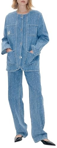BAUM UND PFERDGARTEN Damen Beata Jacket Jacke, 99 Denim Blue, 4 (2er Pack)