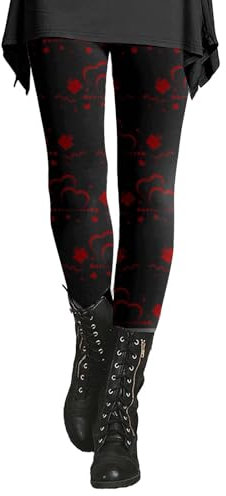 HOOUDO Sale Angebote Blitzangebote Valentinstag-Strumpfhose für Damen mit Herzen, rotes Herz, sexy Leggings, schmale Hose, gemustertes rotes Herz, sportliches süßes Herz Meine Bestellungen Anzeigen