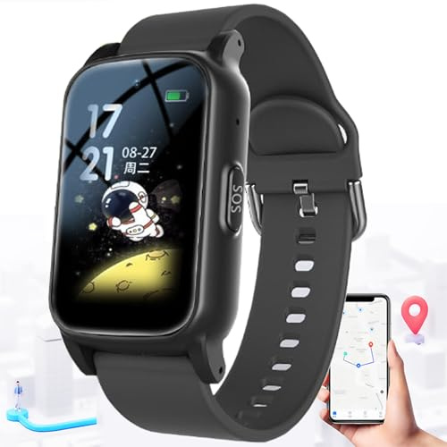 Montre intelligente avec bouton SOS, montre intelligente pour personnes âgées, montre intelligente avec détection de chute, GPS, montre de positionnement, montre d'alarme de chute pour personnes âgées