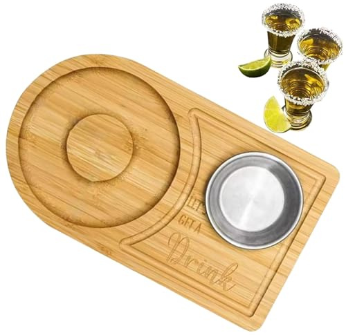 Margarita Salt Rimmer - Margarita Rimmer, Wooden Glass Rimmer | Glass Rimmer Set for Salt, Sugar, and Lime Juice, Durable and Easy to Clean for Cocktails, Margaritas, Bartender Accessories for Home