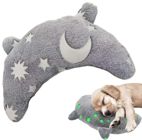U-förmiges Haustierkissen, Nackenschutz-Schlafkissen, bequemes Hunde-Nackenkissen, leuchtend, waschbar, beruhigendes Spielzeug für Hunde und Katzen, ideal für Entspannung und Komfort