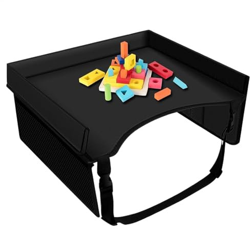 Folding Lap Desk Car Seat - Kids Travel Tray | Folding Lap Desk For Car Seat, Portable Activity Tray For Kids, Travel Accessories For, Snack And Play Table For Car, Airplane, And Stroller