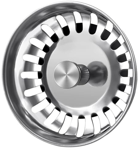 YOXITIXOT - Colador de tapón de fregadero de cocina, repuesto de tapón de fregadero de acero inoxidable, tapón de drenaje universal para fregadero, diámetro del agujero 84 mm