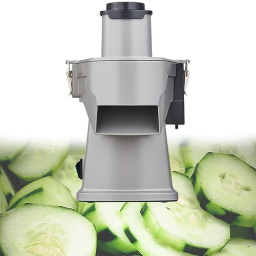 OLSKFUH Cortadora De Verduras Eléctrica Comercial 4 En 1, Cortadora De Verduras Ajustable De 1 A 3 Mm De Espesor, Cortadora Automática De Frutas para Papas, Limones Y Repollo.,