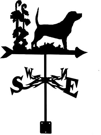 Wetterfahne Hund Pfeil Pferd Silhouette Wetterfahne Windrichtungsanzeiger Wetterhahn Messwerkzeuge Edelstahl mit Beschichtung Satin Schwarz für Dachmontage