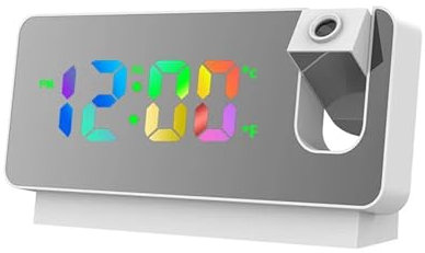 SdaryWare Estación meteorológica inalámbrica, Reloj Despertador de Madera, termómetro Digital, Sensor de Temperatura y Humedad, Reloj de Escritorio para el hogar(E-1)