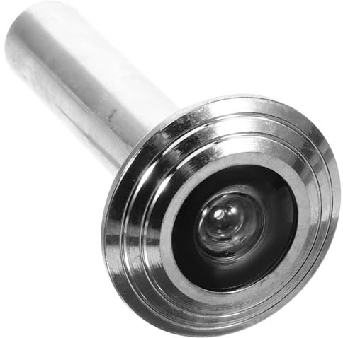 TEHAUX Iron Door Peephole Viewer Silver Front Door Viewer Privacy Protection Easy Installation Home Office Hotel