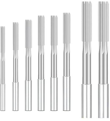 NZNHGHPNTT HSS Machine Reamer H8 1.0-12mm Chucking Reamer Sraight Flute Reamer Common Round Shank Milling Cutter Tool(H8 6.5mm)