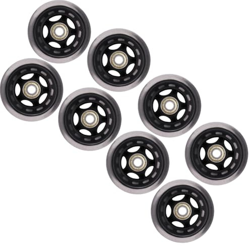 WSDAV Inline Skate Rollen 70mm 72mm 76mm 80mm mit ABEC-7 Lagern, Gepäckrollen, 8er Pack Ersatzrollen