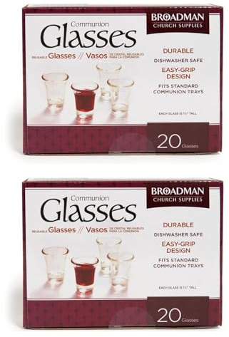 BROADMAN CHURCH SUPPLIES Glass Communion Cups, 40 Count