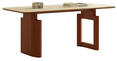 BASXDRFXZ Moderner Küchentisch Moderner rechteckiger hochwertiger Travertin-Esstisch for das Wohnzimmer aus massivem Holz