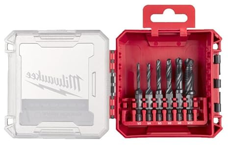 Milwaukee 4932498267 6pc 1/4 HSS-G Combi Drill Tap Set