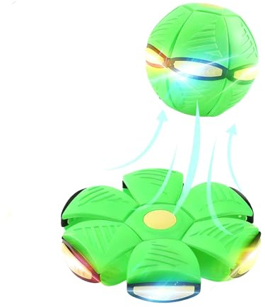 Hüpfball Kinder, Fliegender Untertasse Ball, Spielzeugball für Draußen, Magischer Springball für Kinder, Bouncing Ball, Hundespielzeugball, Eltern-Kind-Interaktion Spielball, Hüpfball, Grün