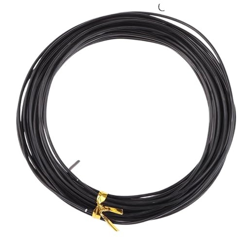 Skulptera aluminiummetall Hantverkswire, Bonsai Wire 10M Aluminium Svart 0,8-2,0mm for Training(C-1.5mm)