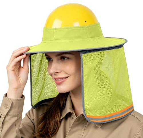 Visera Solar para Casco De Seguridad Tiras Reflectantes Malla Alta