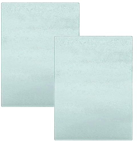 Lot de 2 planches à découper en verre pour sublimation, verre trempé vierge, 11 pouces x 15,4 pouces, surface texturée antidérapante, facile pour créer des cadeaux personnalisés