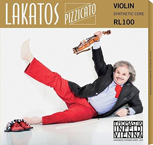 Thomastik Einzelsaite für 4/4 Violine Lakatos Pizzicato - G-Saite Synthetik, Silber umsponnen, mittel