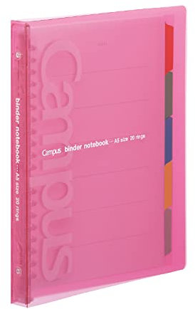 Kokuyo Binder Notizbuch Campus Slim A5 20 Löcher bis 65 Blatt pink Le -P133P