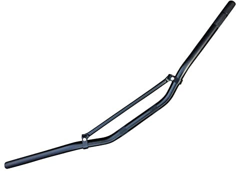 Universal 22mm 7/8 Motorcycle Handlebars with Cross Brace Bar | Motocross, Streetfighter, Supermoto, Enduro | Black