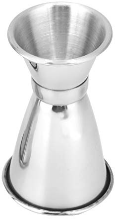 Messbecher, MAGT Silber Edelstahl Robustes Doppelkopf Cocktail Jigger Messbecher Bar Tool(25ml/10ml)