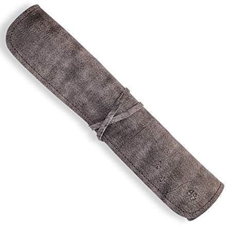 Angus Stoke Messertasche Kochmesser - Premium Leder Kochmesserrolle groß – Messer Tasche Köche - Kochtasche Noah (Antik)