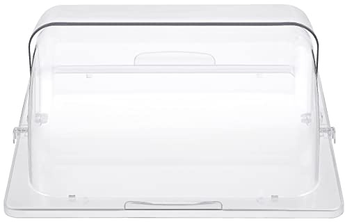 Operitacx Transparent Acrylic Cake Cover 13.00X10.63X6.10 Inch Dustproof Dessert Showcase Pastry Display Case with Wide Opening Lid for Home Party Food Protection