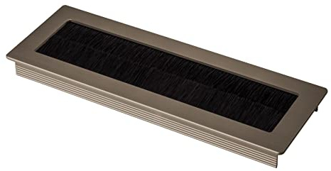 SOTECH 1 x Kabeldurchlass Toledo Alu Edelstahloptik eloxiert 200 x 70 mm | Einbaumaß: 190 x 62 x 15,3 mm Kabeldurchführung