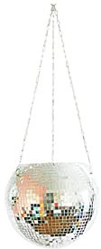 HASMI Hanging planter Disco Ball Hanging Planter Globe Shape Wall Vase Flower Planter Pots with Metal Chain Home Decor Plants Container Room decoration Plant pots (Color : 10cm)