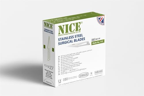 NICE 100 x No.11P Sterile Stainless Steel Surgical Blades SS11P