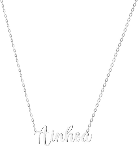 various Collar Nombre Ainhoa Acero Inoxidable-Colgante Nombre Personalizado Plateado para Collar Mujer-Regalos Personalizados para Mujer Madres Niña Parejas, Mejor Amiga