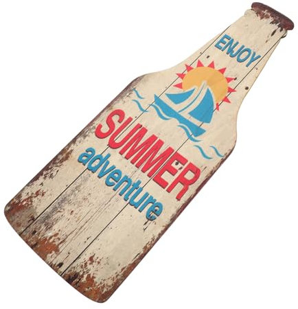 TOPPERFUN Hawaiian Beer Bottle Holz Wanddeko Retro Bier Design Wandanhänger Für Partys Bars Und Wohnräume Einzigartige Holzkunst Für Einladende Dekoration Und Festliche Anlässe