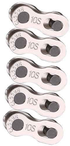 ZAWELIYO Bike Chain Link, 5 Pairs Bicycle Missing Link for 6, 7, 8, 9, 10 Speeds Chain, Chain Link Connector Road Mountain Bicycle(10 Speeds)…