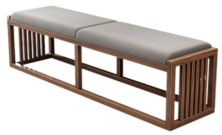 Bettbank Neue chinesische Bettbank aus massivem Holz, Schuhwechselhocker, Schlafzimmer-Bettbank, Schuhbank, lange Bank, geeignet for Schlafzimmer, Eingang, Wohnzimmer Schlafzimmerbank ( Color : 02 , S