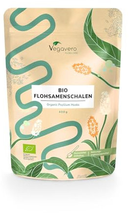 Vegavero Organic Psyllium Husk 400g | 5000 mg per dose | Pure Natural Soluble Fiber Supplement | NO Additives | Lab Tested | Vegan