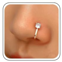 Cybche Anneau De Nez Circulaire En Cristal Doré Anneau De Nez Circulaire En Strass Anneaus De Nezs Circulaires En Cz Anneaus De Nezs Circulaires Faux Annea De Septum Sans Piercing Annea De