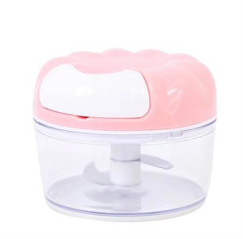 Kitchen Accessories Garlic Puller Manual Rotating Vegetable Chopper Kitchen Tool Mixer Small Seasoning Machine Garlic Press(Pink)