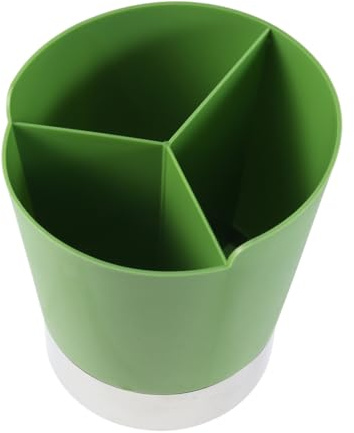 Amosfun Organizer Per Utensili Con Scomparti Cannucce e Bacchette Scolaposate Verde Moderno e
