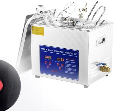 WEIMILOR Ultrasonic Cleaner 6.5LL, 300W Professional Ultrasonic Ceaning Machine, Digital Sonic Cavitation Cleaner with Heater & Timer for Lab Tool, Glasses, Jewelry, Record
