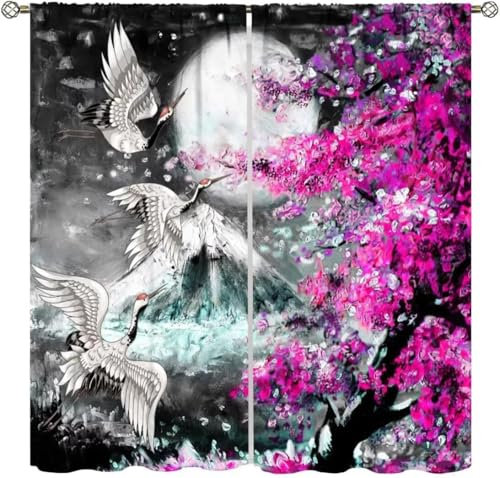 Vorhang, Kinderzimmer, 3D Vögel Tiere 140X160 cm (B + H) Kindervorhänge Mit Ösen, Polyestervorhänge, Wärmeschutzvorhang, Blickdichter Vorhang Mit Ösen, Kindervorhänge Für Wohnzimmer, Schlaf-408065434