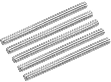QUARKZMAN 10 Stück Gewindestange M6 x 80mm Vollgewinde Stange 304 Edelstahl Rechtsgewinde Stäbe für Ankerbolzen, Klemmen, Haken und U-Bolzen, 1 Gewindesteigung