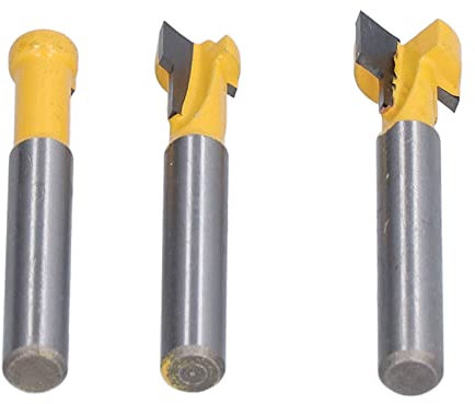 Set di Frese per Scanalatura Lama in Lega di Frese per Scanalatura a T per la Lavorazione del Legno Gambo 1/4 di Pollice, per Realizzare Scanalature per Buchi