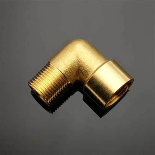 1/8 1/4 3/8 1/2 3/4 1 Female x Male Thread 90 Deg Brass Elbow Pipe Fitting Connector Coupler Copper Adapter,Female to Male,3/4