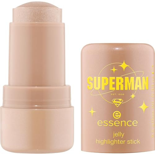 Essence Cosmetics Superman Jelly Highlighter Stick Illuminateur Gel, Rafraîchissant, Luminescent, Sensation de Rosée, Chatoyant, 9.5 g