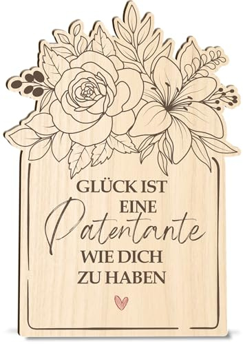 Patentante Geschenk Holzkarte - Geburtstagskarte - personalisiert, beste Patentante Geschenk, Lieblings Patentante, Patentante Geschenk Weihnachten, Geschenk Patentante, Geschenk für Patentante