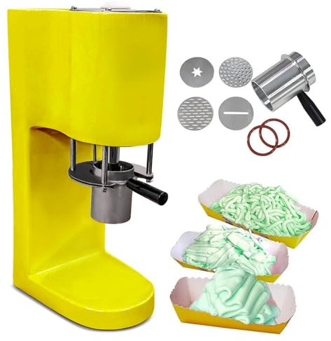 Máquina Eléctrica Comercial para Helados con 4 Moldes – Fabricante de Gelato en Acero Inoxidable para Cafetería, Restaurante, Cocina Hogareña,Yellow