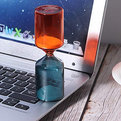 Bonbela Timer Orologio di Sabbia Unico 5 15 30 Minuti di Vetro Ornamento Dell'ufficio Home Office con Elegante Colore Elegante a Forma di Amante dei Regali Famiglia (L)