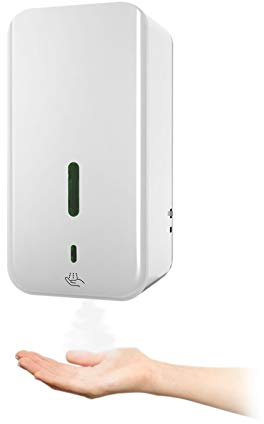 Distributeur de savon automatique de 1500 ml de type spray désinfectant pour les mains sans contact avec capteur infrarouge, perçage sans clous, montage mural, pour maison, école, restaurant, bureau