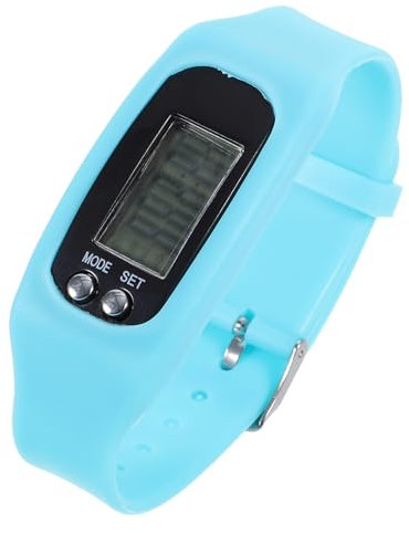 HEALSOPTHY Contapassi Elettronico Multi Silicone Blu Bracciale Sportivo per Fitness e Monitoraggio Attività con Design e per Regali e Uso